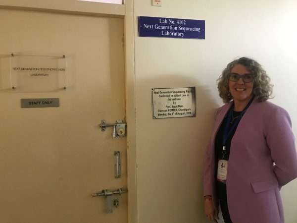 Geraldine Enjoying a tour of the aspects of the Immunology department