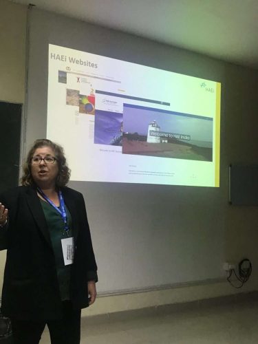 Fiona Bradman talking to people living with HAE